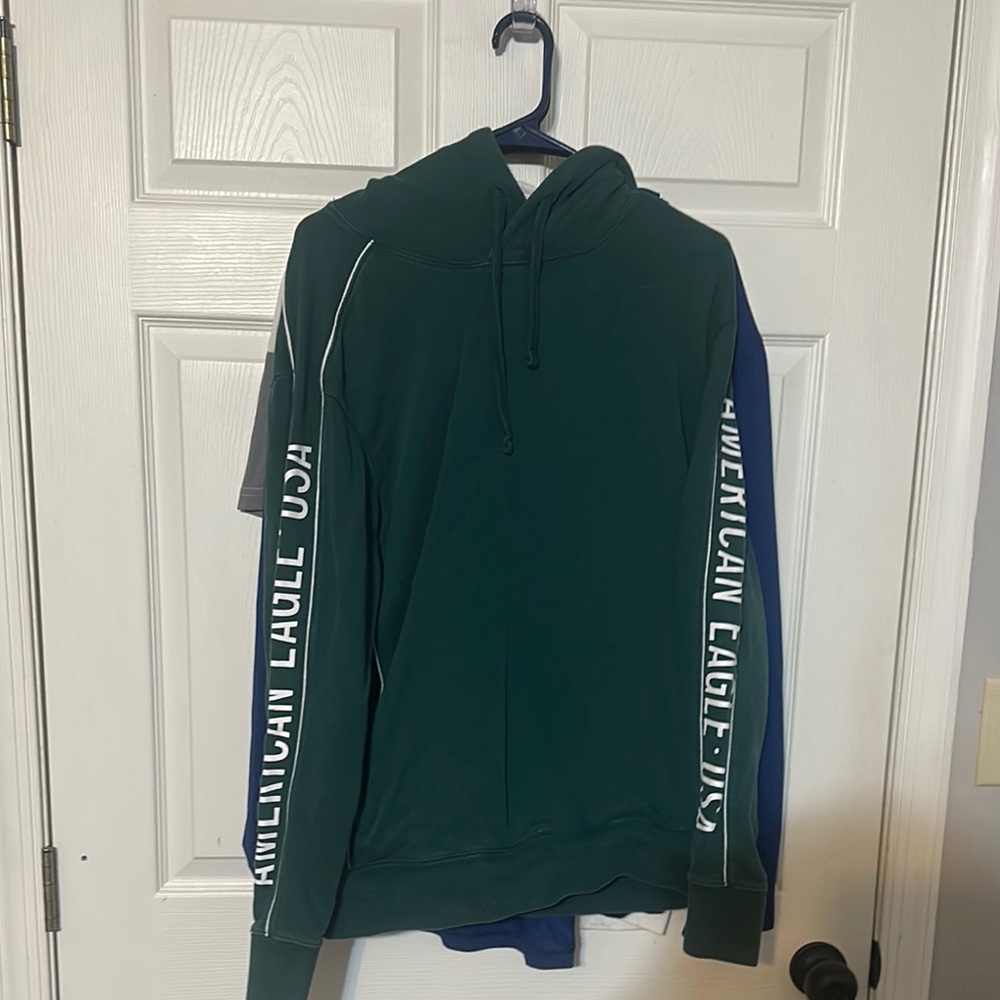 Green Hoodie with Logo Sleeves